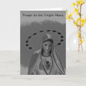 最も古い既知の祈りの言葉のヴァージンメアリー カード (黄色い花)