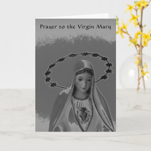 最も古い既知の祈りの言葉のヴァージンメアリー カード (黄色い花)