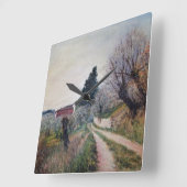 最も古い春（ベルナ語/トスカーナ州） スクエア壁時計 (傾斜)