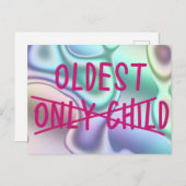 最も古く、唯一の子がホログラムを交差 ポストカード (正面/裏面)