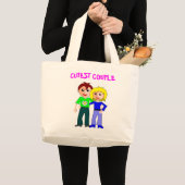 最も可愛いカップル ラージトートバッグ (正面(商品))