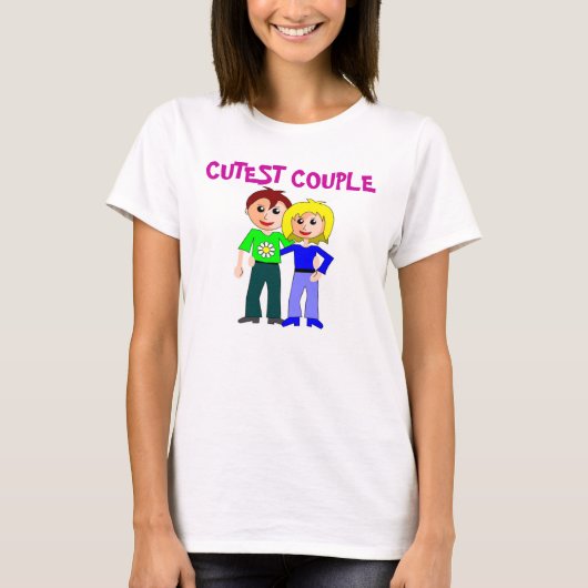 最も可愛いカップル Tシャツ (正面)