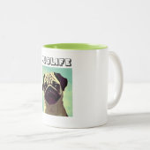 最も可愛いパグと大切ひねくれた犬のマグのショット ツートーンマグカップ (正面右)