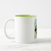 最も可愛いパグと大切ひねくれた犬のマグのショット ツートーンマグカップ (左)