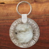 最も可愛いマルチーズ子犬 キーホルダー (正面)