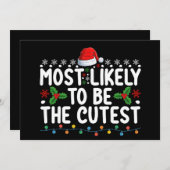 最も可愛い家族のクリスマスホリになりそうだ 招待状 (正面/裏面)