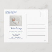 最も可愛い小さなスノーフレーク写真の誕生の発表 シーズンポストカード (裏面)