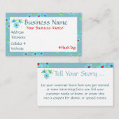 最も可愛い小さな青い花のデザイナー名刺 割引カード (正面/裏面)