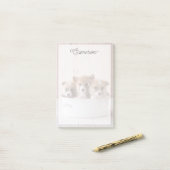 最も可愛い赤ん坊の動物 |かわいいコギの子犬のポット ポストイット (デスク上)