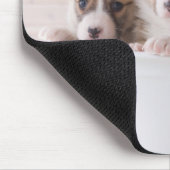 最も可愛い赤ん坊の動物 |かわいいコギの子犬のポット マウスパッド (コーナー)