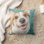 最も可愛い赤ん坊の動物 |かわいいコーギパピースマイル クッション (ブランケット)