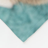 最も可愛い赤ん坊の動物 |かわいいコーギパピースマイル フリースブランケット (角)