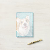 最も可愛い赤ん坊の動物 |かわいいコーギパピースマイル ポストイット (デスク上)