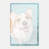 最も可愛い赤ん坊の動物 |かわいいコーギパピースマイル ポストイット (正面)