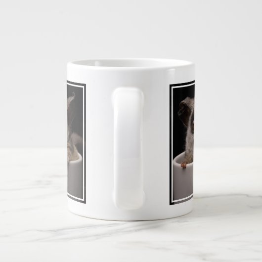 最も可愛い赤ん坊の動物 |かわいいブシュベビー ジャンボコーヒーマグカップ (裏面)