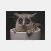 最も可愛い赤ん坊の動物 |かわいいブシュベビー フリースブランケット (正面(横))