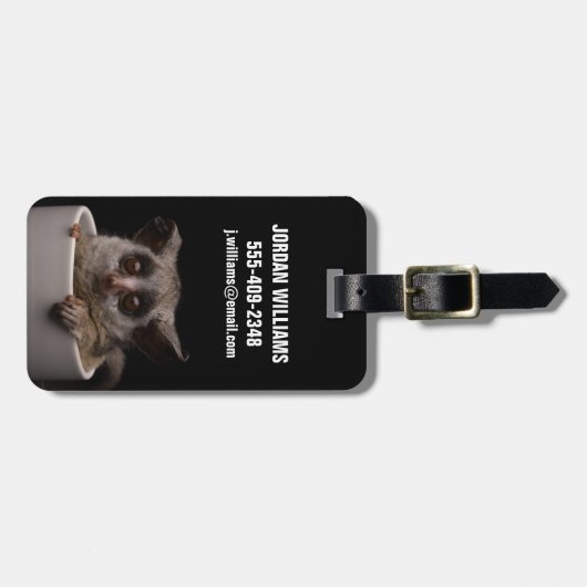 最も可愛い赤ん坊の動物 |かわいいブシュベビー ラゲッジタグ (正面横)