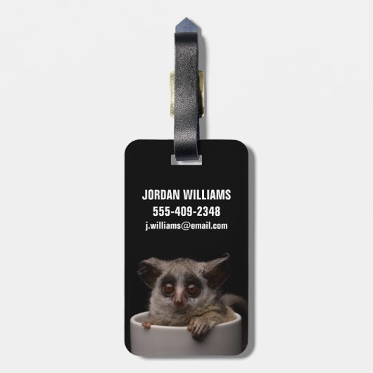 最も可愛い赤ん坊の動物 |かわいいブシュベビー ラゲッジタグ (裏面縦)