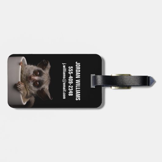 最も可愛い赤ん坊の動物 |かわいいブシュベビー ラゲッジタグ (裏面横)