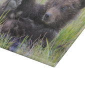 最も可愛い赤ん坊の動物 |かわいいブラウンベア遊カブ カッティングボード (角)