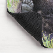 最も可愛い赤ん坊の動物 |かわいいブラウンベア遊カブ マウスパッド (コーナー)