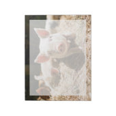 最も可愛い赤ん坊の動物 |かわいいベビー豚 ノートパッド (回転)