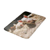 最も可愛い赤ん坊の動物 |かわいいベビー豚 バスマット (アングル)