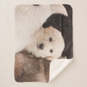 最も可愛い赤ん坊の動物 |かわいい子犬の山 シェルパブランケット (正面)