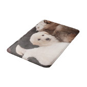 最も可愛い赤ん坊の動物 |かわいい子犬の山 バスマット (アングル)