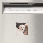 最も可愛い赤ん坊の動物 |かわいい子犬の山 マグネット (インサイチュ (食洗機))