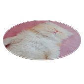 最も可愛い赤ん坊の動物 |かわいい子猫が寝ている カッティングボード (角)