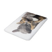 最も可愛い赤ん坊の動物 |かわいい子猫ハグ バスマット (アングル)