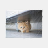 最も可愛い赤ん坊の動物 |ふわふわのオレンジ色の子猫 フリースブランケット (正面(横))