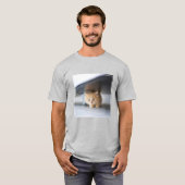 最も可愛い赤ん坊の動物 |ふわふわのオレンジ色の子猫 Tシャツ (正面フル)