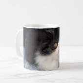 最も可愛い赤ん坊の動物 |ふわふわB&Wキッテン コーヒーマグカップ (正面左)