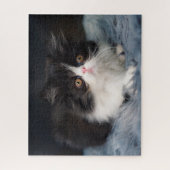 最も可愛い赤ん坊の動物 |ふわふわB&Wキッテン ジグソーパズル (縦)