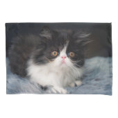 最も可愛い赤ん坊の動物 |ふわふわB&Wキッテン 枕カバー (正面)