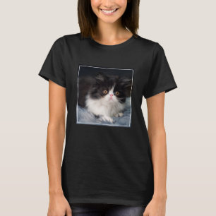 最も可愛い赤ん坊の動物 ふわふわB&Wキッテン Tシャツ