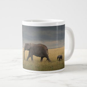最も可愛い赤ん坊の動物 アフリカゾウ科 ジャンボコーヒーマグカップ