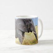 最も可愛い赤ん坊の動物 |アフリカゾウ&マザー コーヒーマグカップ (正面右)