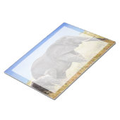 最も可愛い赤ん坊の動物 |アフリカゾウ&マザー ノートパッド (アングル)