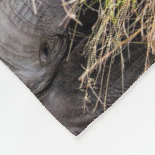 最も可愛い赤ん坊の動物 |アフリカゾウ&マザー フリースブランケット (角)