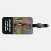 最も可愛い赤ん坊の動物 |アマゾウとベビー ラゲッジタグ (裏面横)