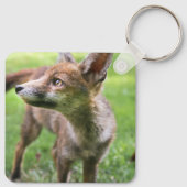 最も可愛い赤ん坊の動物 |アーバンキツネ キーホルダー (裏面)