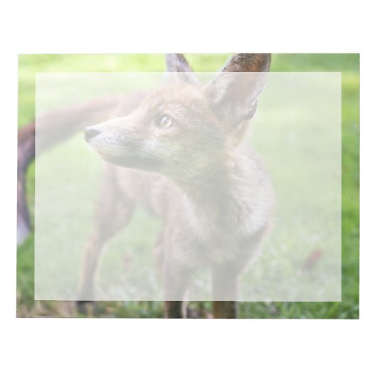 最も可愛い赤ん坊の動物 |アーバンキツネ ノートパッド (正面)