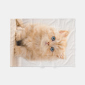 最も可愛い赤ん坊の動物 |イギリスのロングヘアの子猫 フリースブランケット (正面(横))