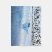 最も可愛い赤ん坊の動物 インペリアルペンギン植民地 フリースブランケット (正面)