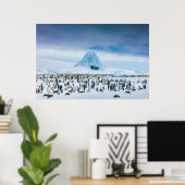 最も可愛い赤ん坊の動物 インペリアルペンギン植民地 ポスター (ホームオフィス)