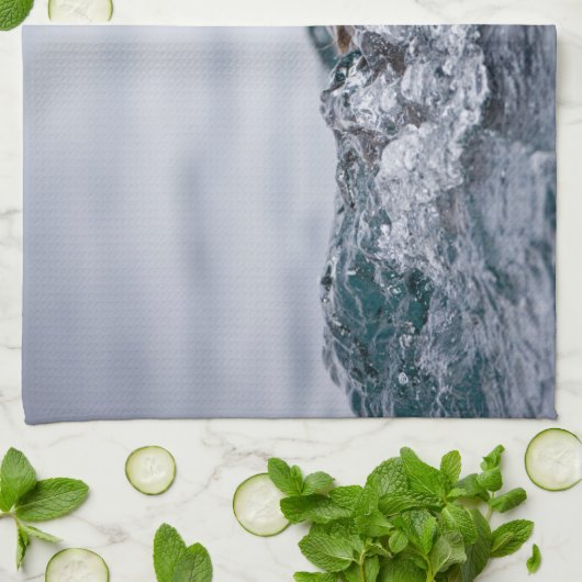 最も可愛い赤ん坊の動物 |オッターベビーとマザー キッチンタオル (折り畳み)