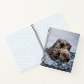 最も可愛い赤ん坊の動物 |オッターベビーとマザー ノートブック (内部)